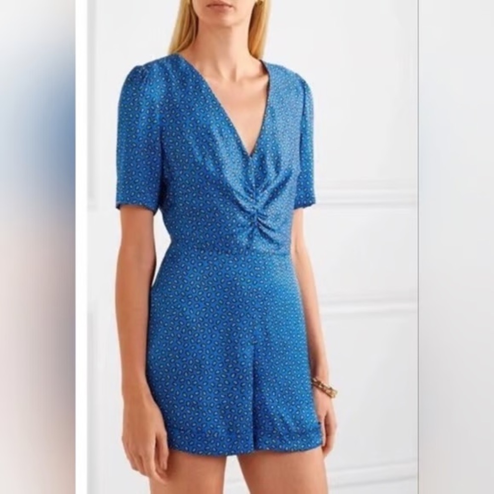 Maje Ilona V-neck satin romper